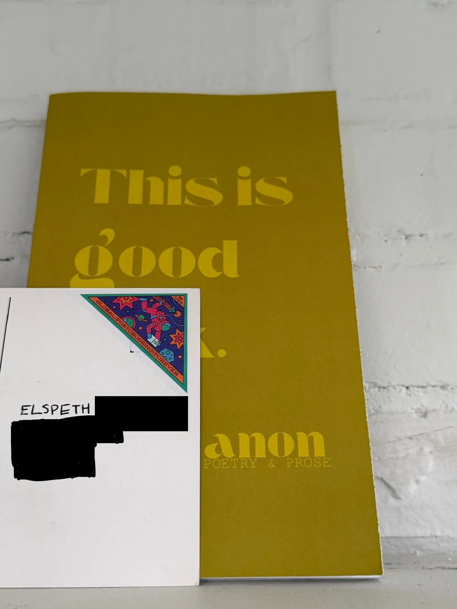 Postcard #122, order confirmation