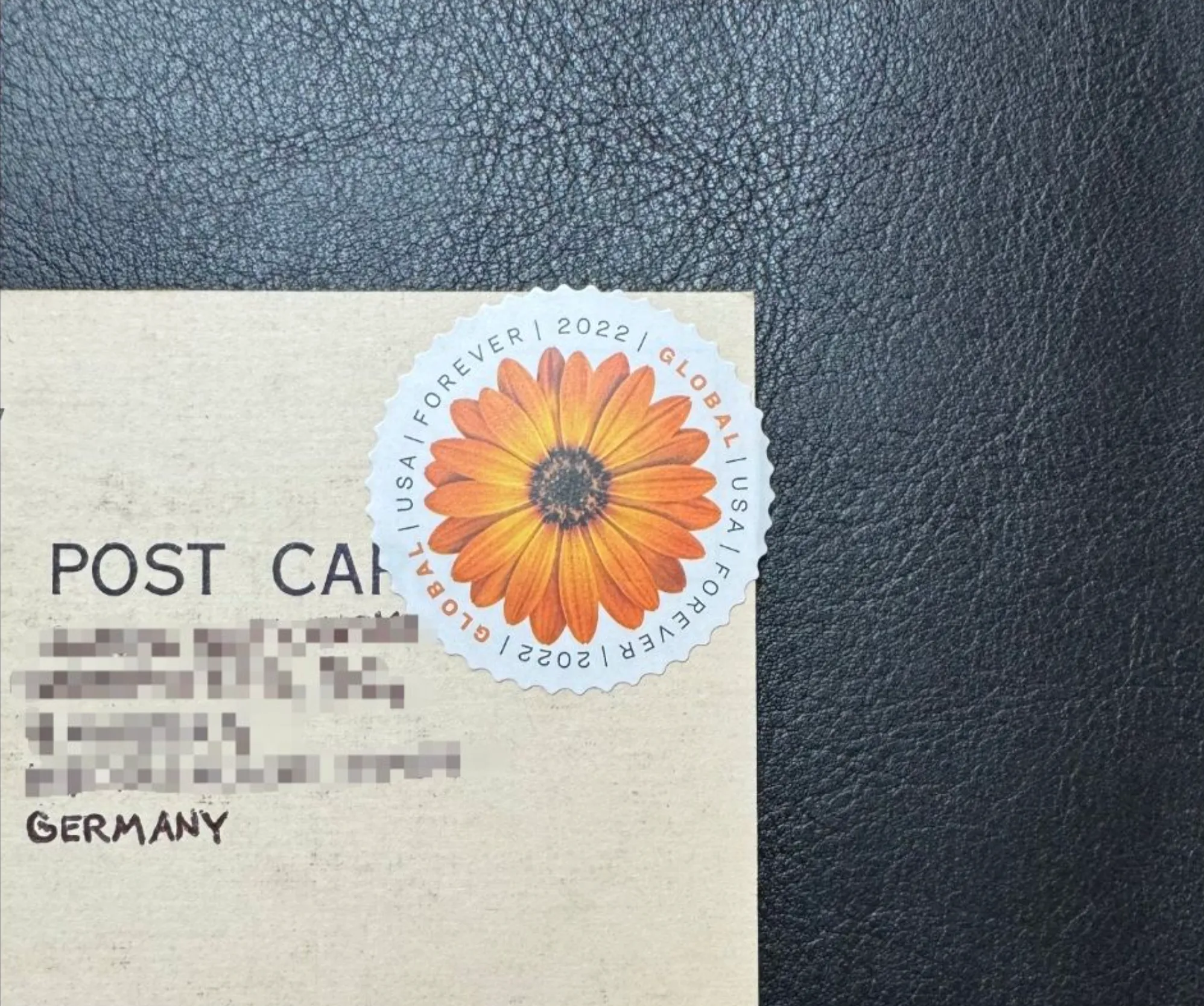 Order email image for postcard #13, personal details redacted