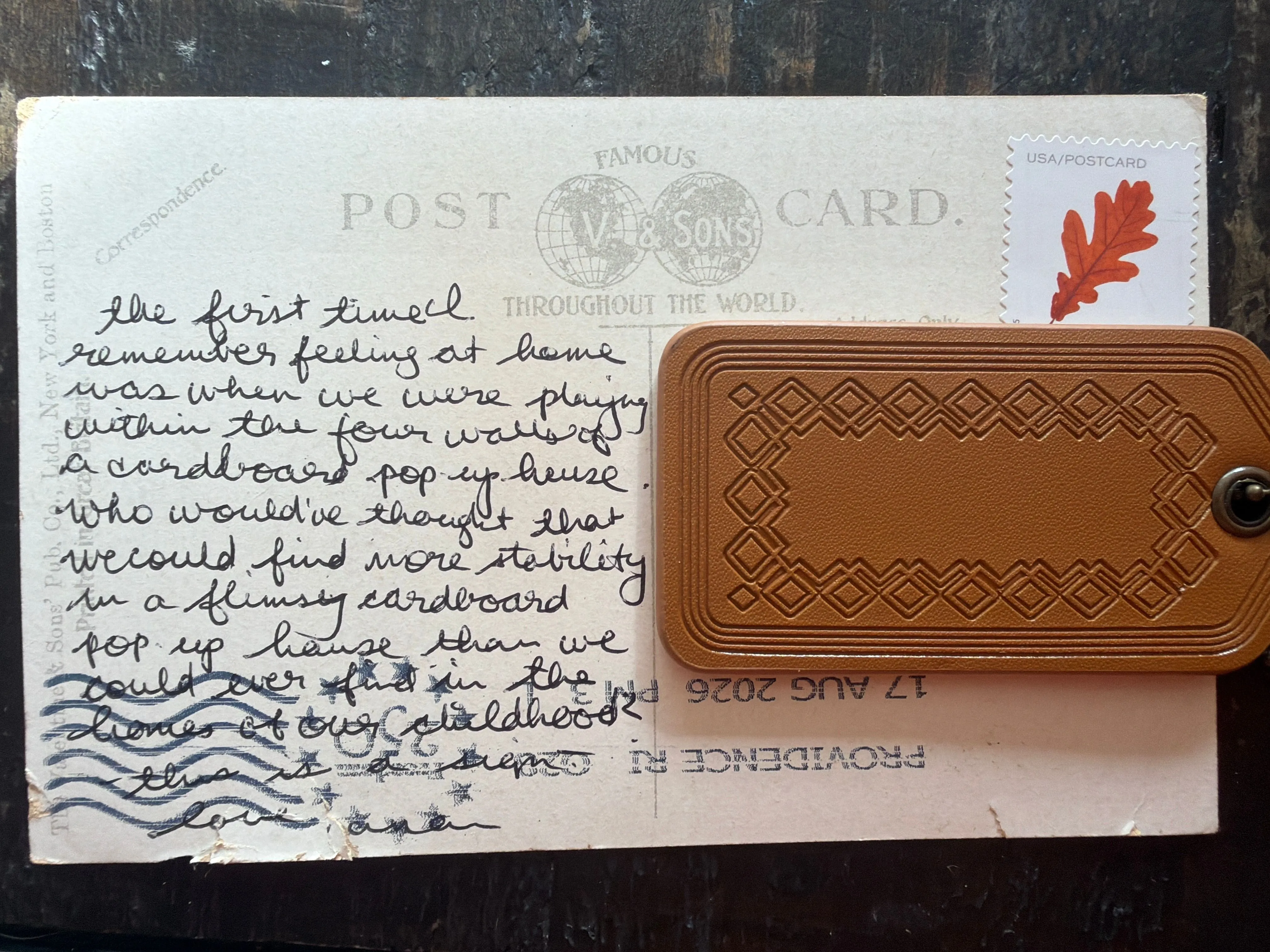 Reverse of postcard #154, recipient details redacted
