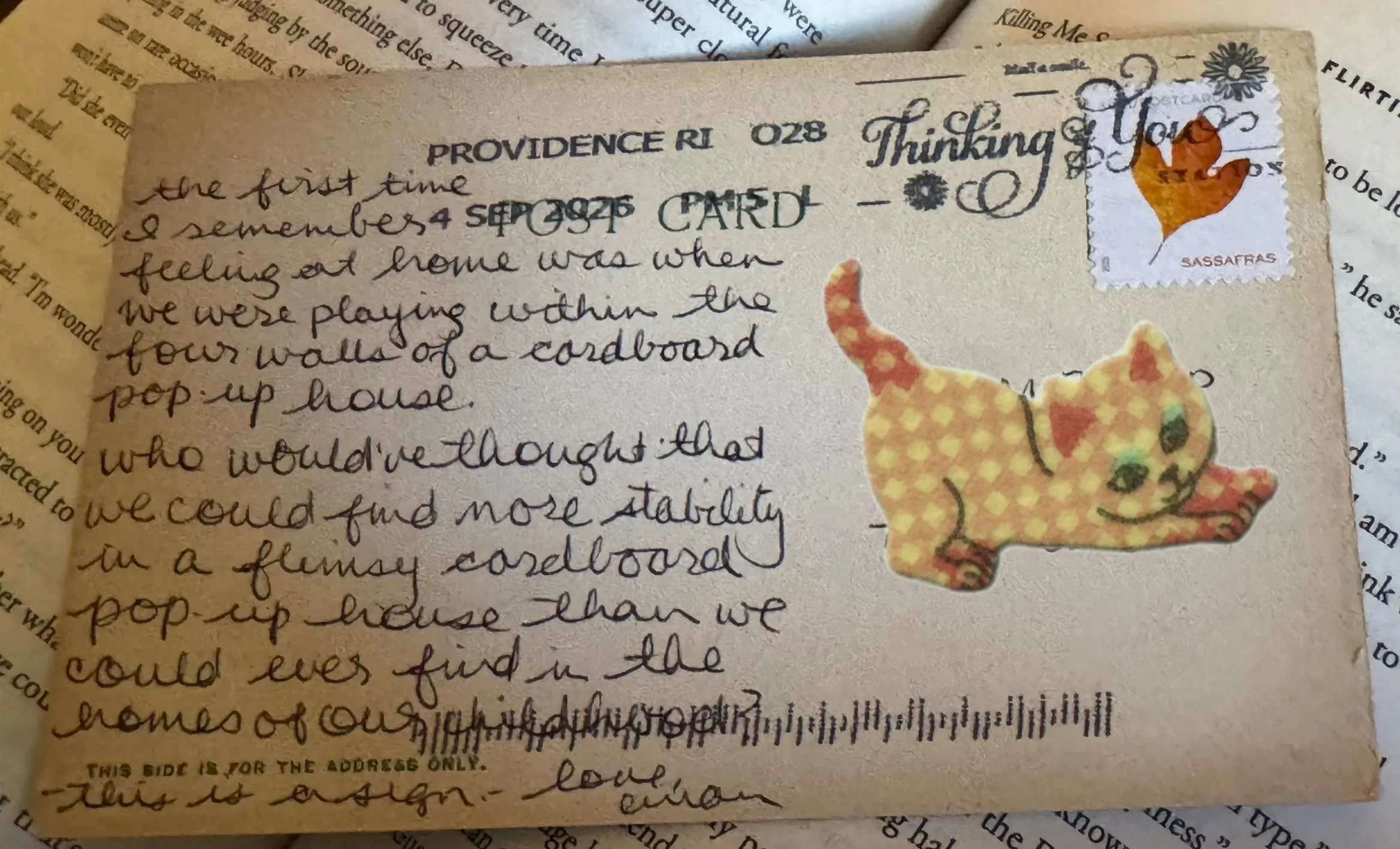 Reverse of postcard #182, recipient details redacted
