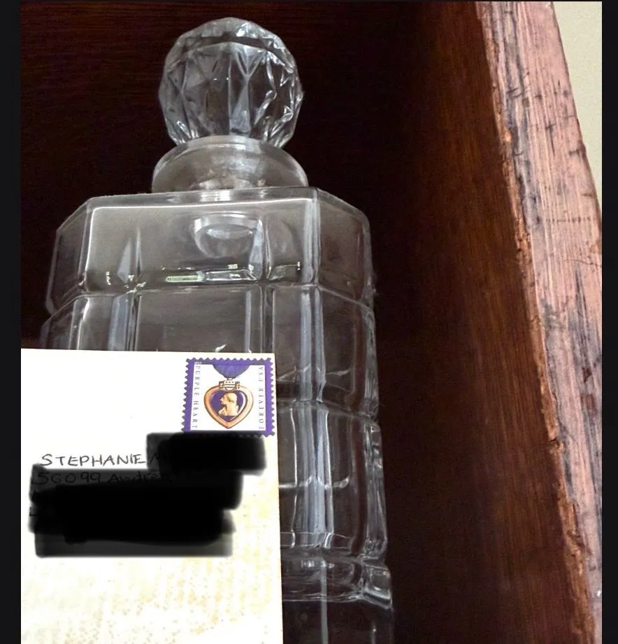 Order email image for postcard #31, personal details redacted