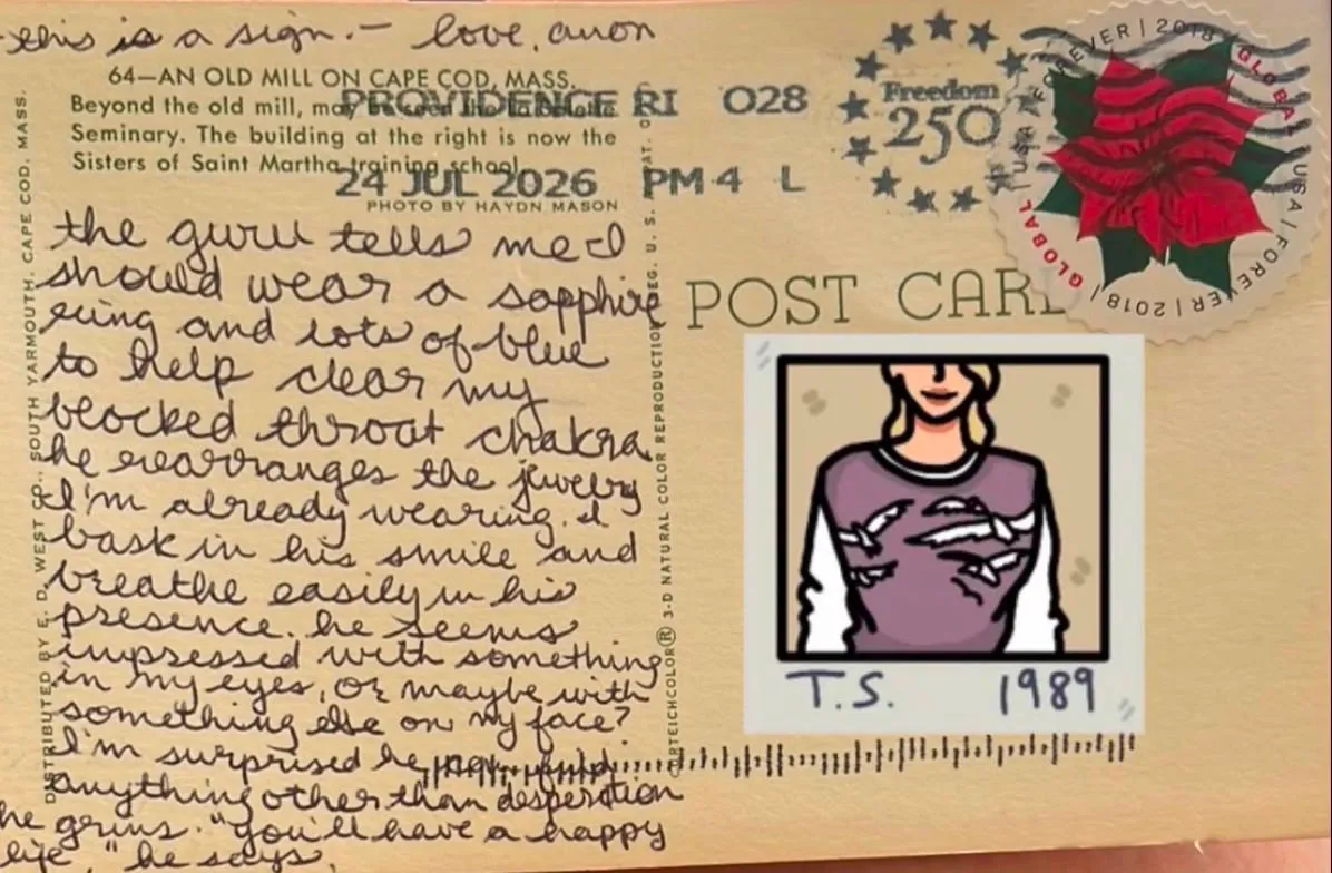 Reverse of postcard #43, recipient details redacted