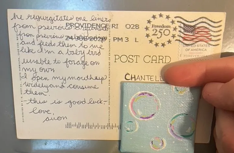 Reverse of postcard #44, recipient details redacted
