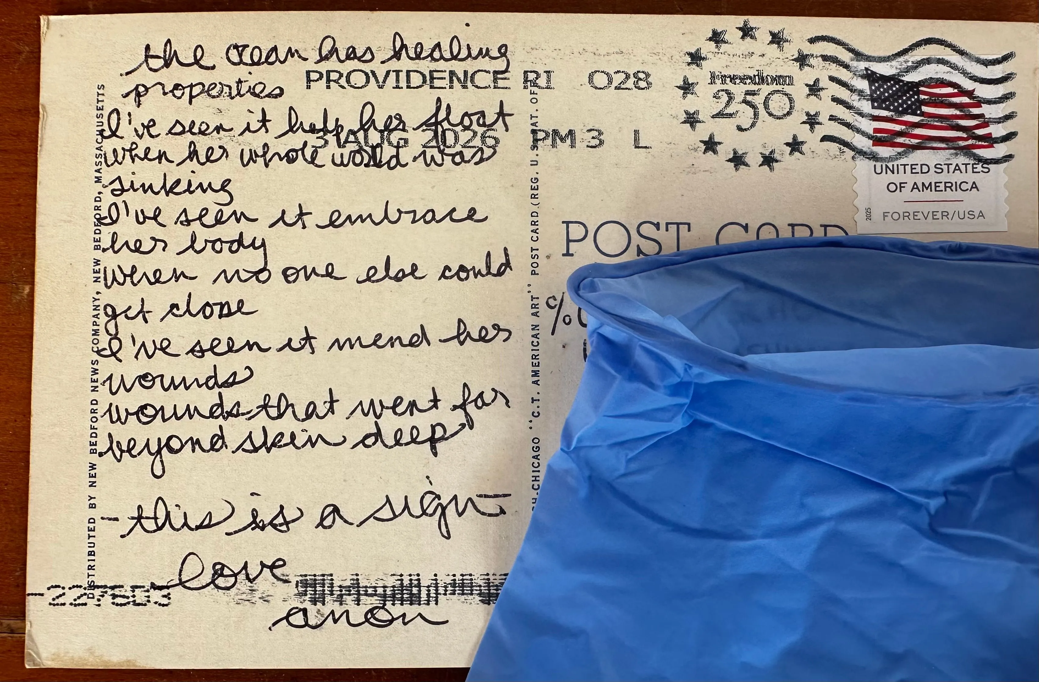 Reverse of postcard #72, recipient details redacted