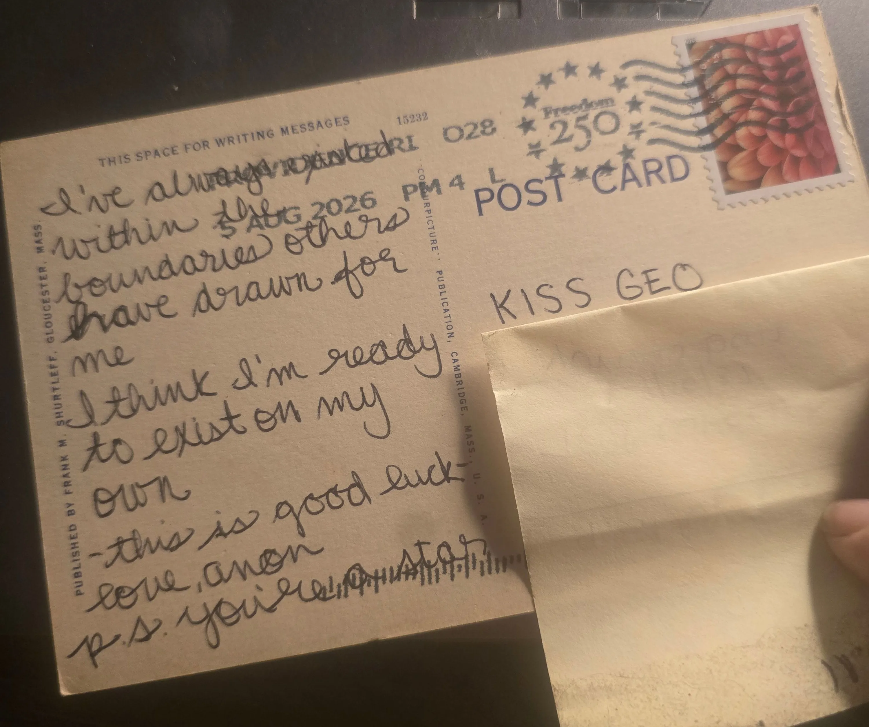 Reverse of postcard #88, recipient details redacted