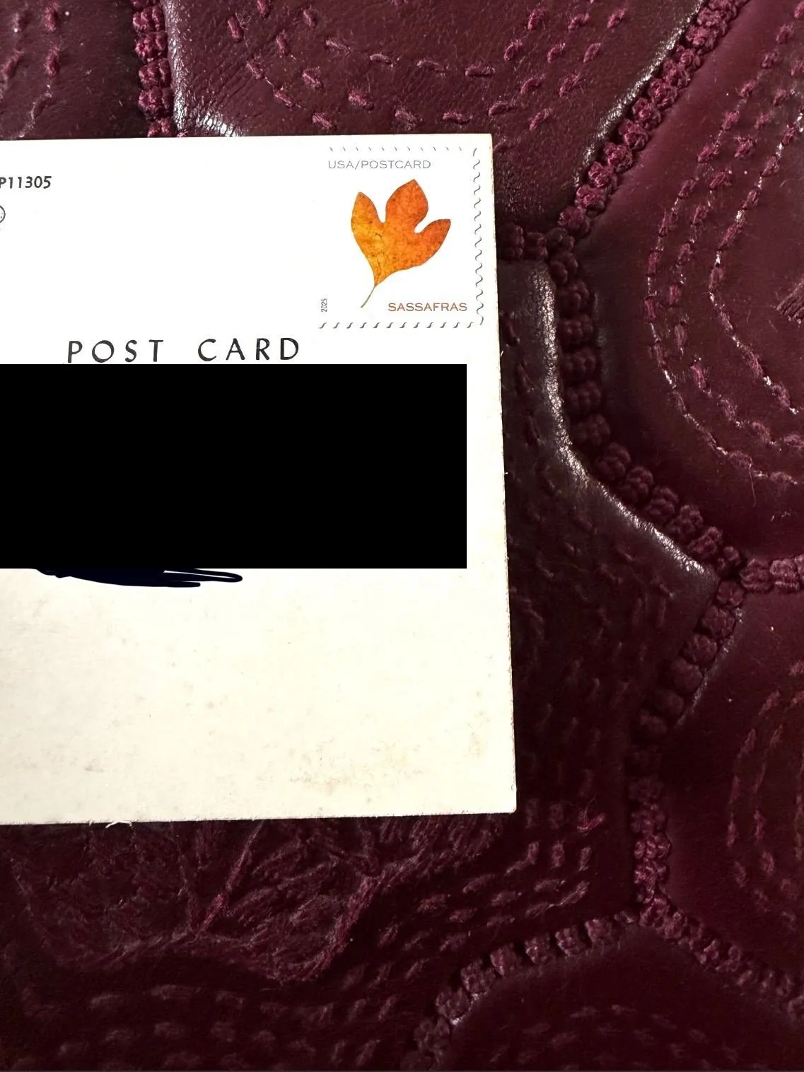 Order email image for postcard an unnumbered card, personal details redacted