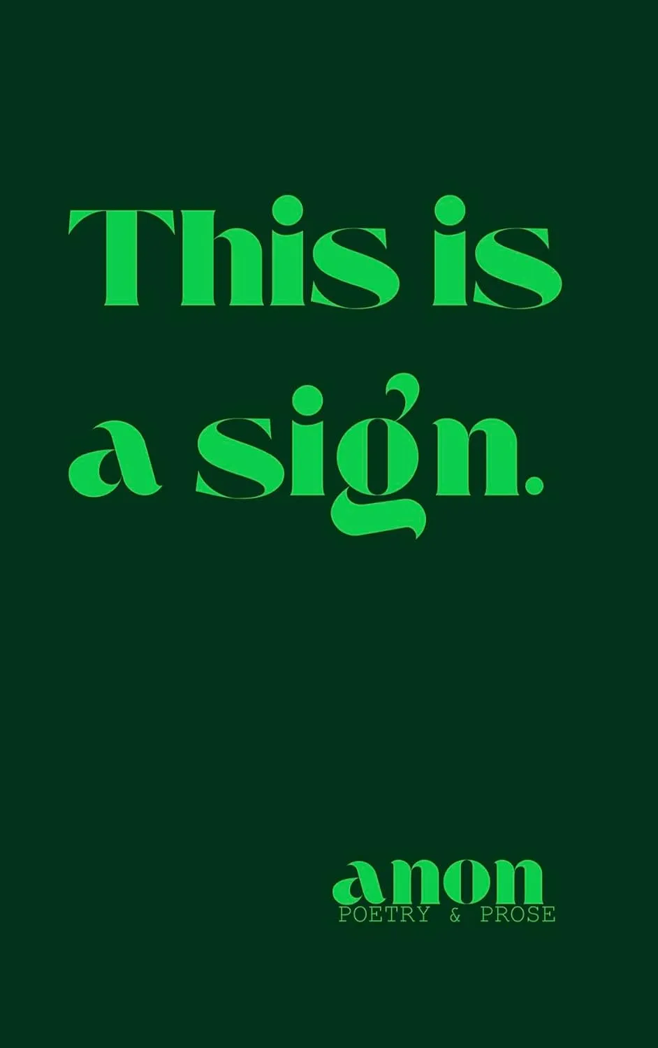 Cover of This is a sign.
